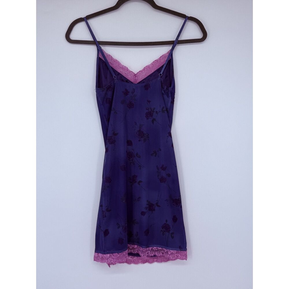Motel Rocks Purple Lace Trimmed Mesh Mini Dress Size XS - Picture 3 of 6